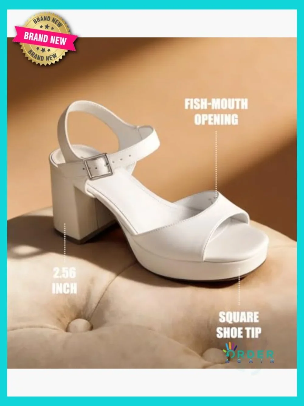 Chunky Platform Heeled Sandals Square Toe Ankle Strap Block Heel Wedding Party